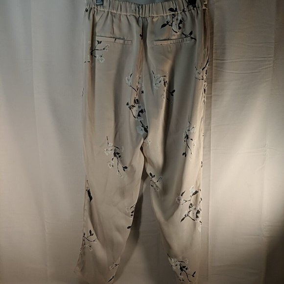 Dynamite Cream Floral Pants Pockets Elastic Waistband Womens Medium M Flowers - Picture 6 of 11